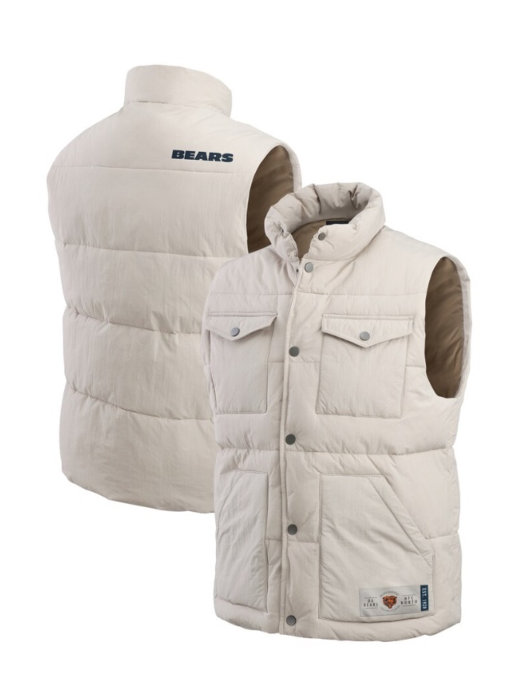 Men's Darius Rucker Collection by Fanatics Tan  Bears Puffer Vest